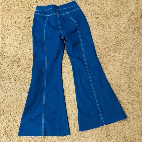 Cider‎ Women's Denim High Waist Flared Jeans Dark Navy Size Medium NWT - Picture 7 of 8